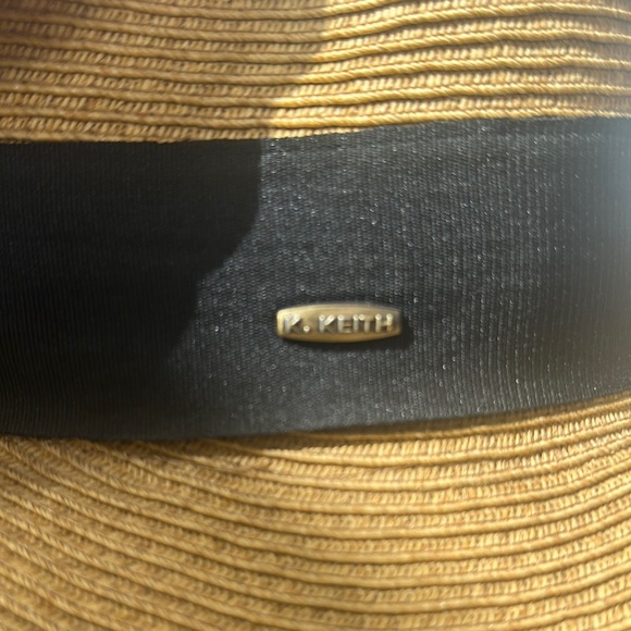 Karen Keith Straw Hat with Black Ribbon - Picture 5 of 9